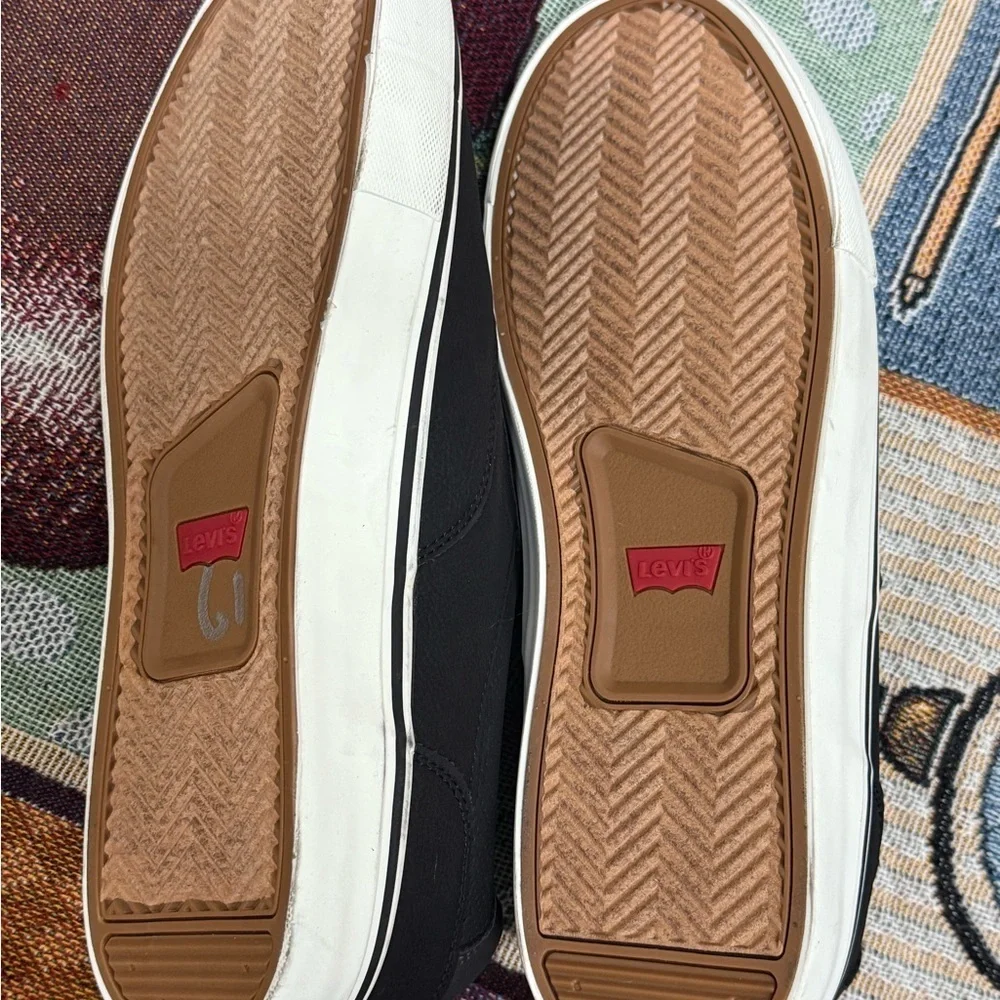 Levi's Men's Black Sneakers with White Accents